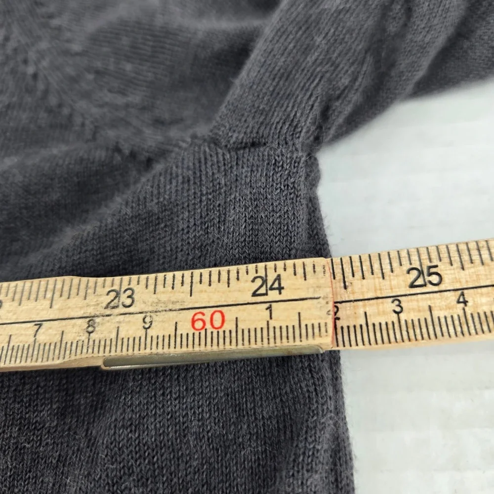 Banana Republic Sweater Mens XXL Charcoal Grey Merino Wool Crewneck Pullover